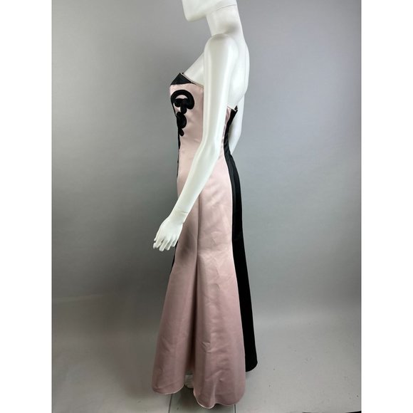 Vtg 90s y2k Jessica McClintock Black Pink Strapless Fairy Prom Dress Size 4 - Picture 7 of 8